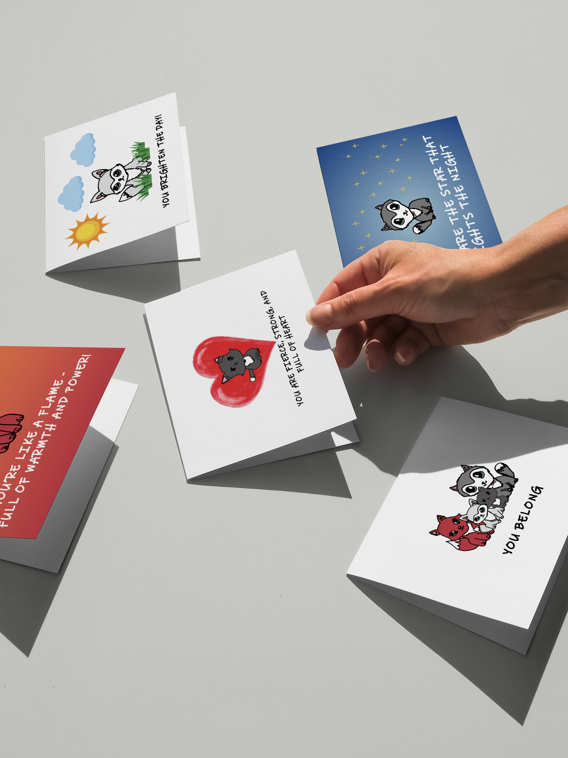 Wolves of Kindness Greeting Cards